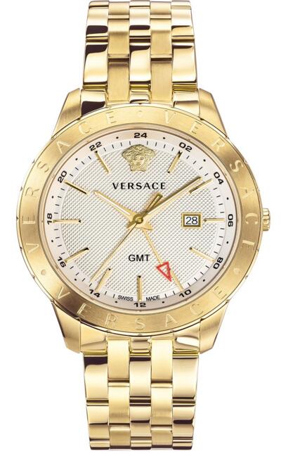 Versace VEBK00518 Business Slim Champagne Stainless Steel 43 mm Replica watch